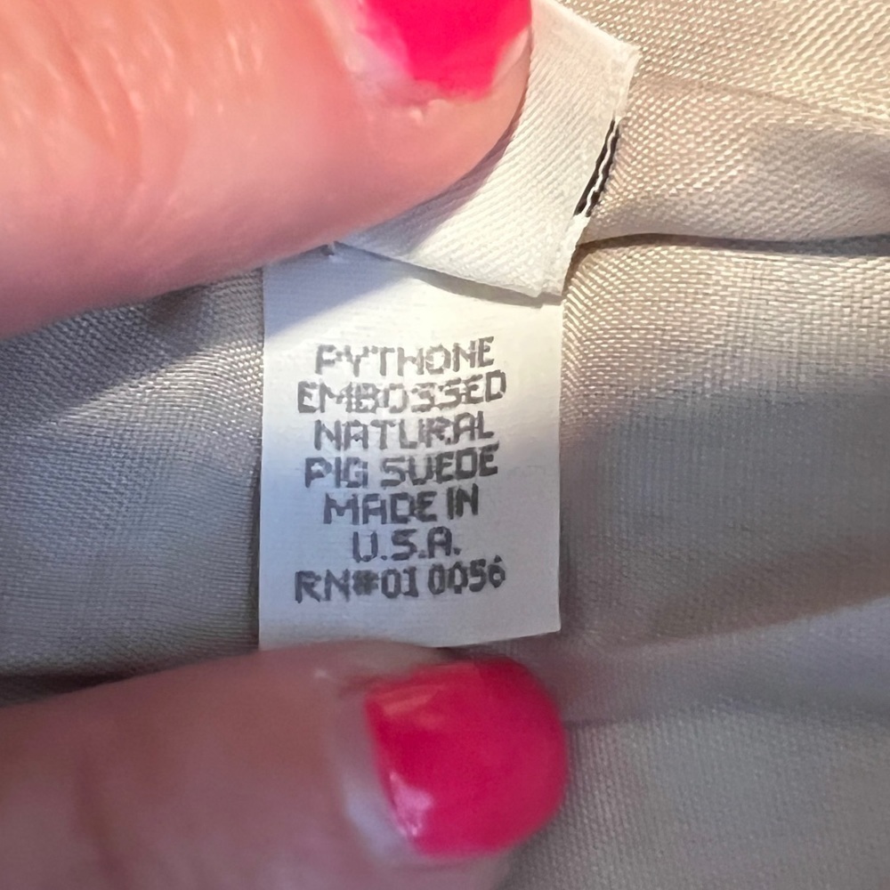 St Vincent Python Embossed Suede Skirt - image 7